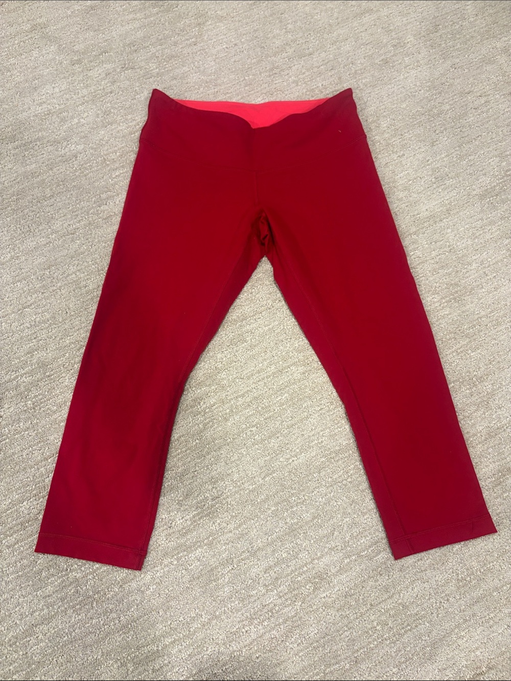 lululemon athletica Girls Bright Red Capri Leggings